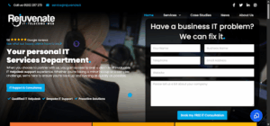 Rejuvenate IT landing page.